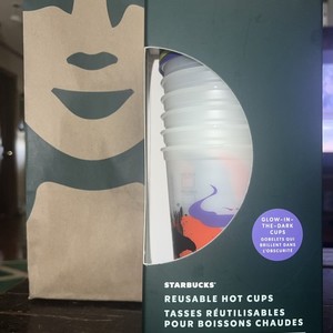 Starbucks Halloween 2022 Set Of 6 Reusable Glow In The Dark Hot Cups Limited