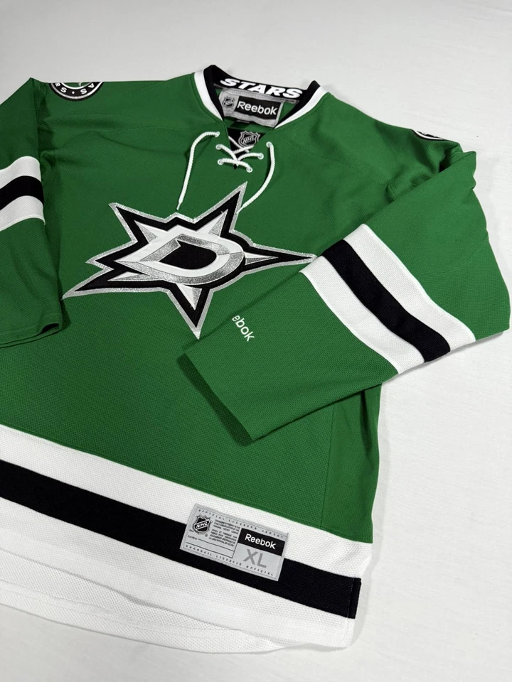 *FLAW* Dallas Stars NHL Hockey Jersey Size XL Reebok *SMALL STAINS* - Image 2 of 4