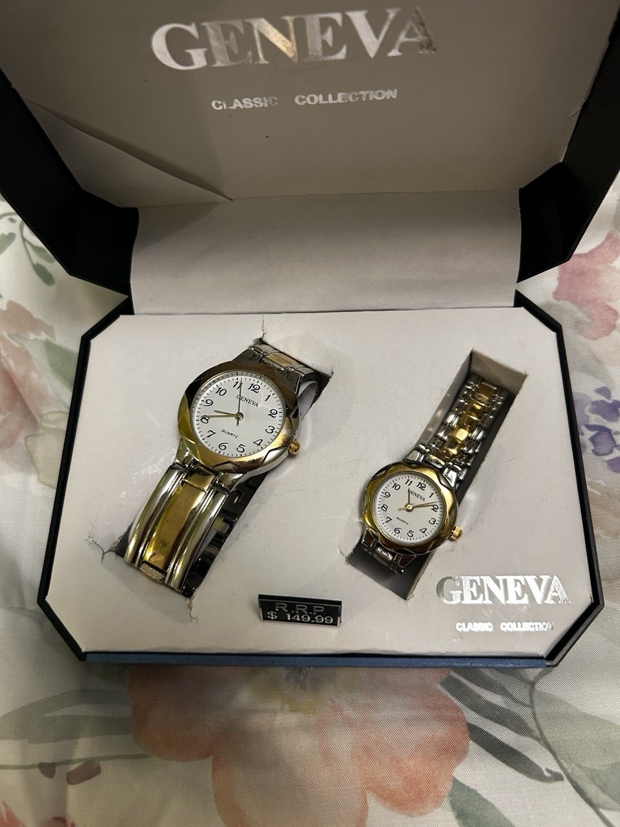 Geneva Wrist Watch Classic Collection His Hers Quartz Mens Women