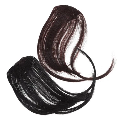 2 Pcs Frange À Clip Postiche Pour Femmes Pinces Cheveux Poiffure Les - Photo 1/4