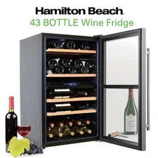 Hamilton Beach Dual Zone Mini Fridge Wine Cooler Wine Chiller Wine Fridge