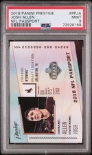 2018 Panini Prestige Josh Allen NFL Passport Rookie Card #PP-JA Graded PSA 9