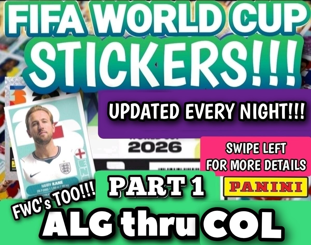 🔥UPDATED NIGHTLY!!!💯2026 FIFA World Cup Panini Stickers #1🔥BUY 2 GET 1 FREE