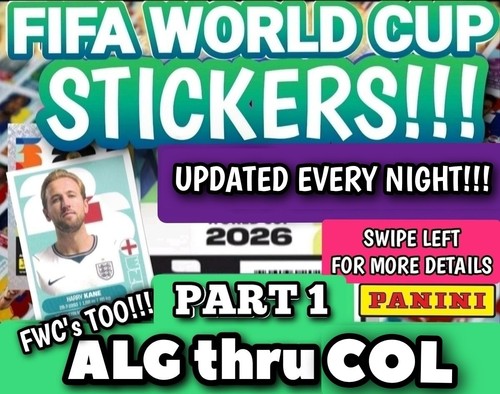 🔥UPDATED NIGHTLY!!!💯2026 FIFA World Cup Panini Stickers #1🔥BUY 2 GET 1 FREE