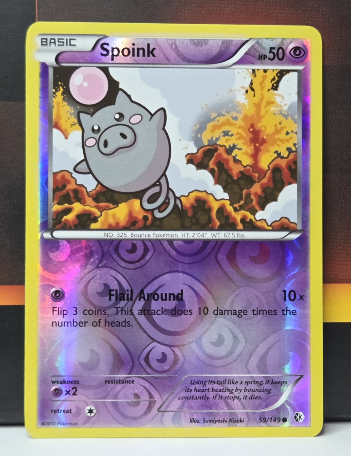 Spoink 59/149 Boundaries Crossed Reverse Holo