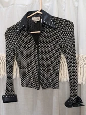 Authentic Ranchwear Show Slinky Jacket, Black/silver, Size Kids XS Extra Small