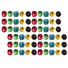 Reusable Wood Hair Beads for Hair Braids Dreadlocks and Craft Decorations
