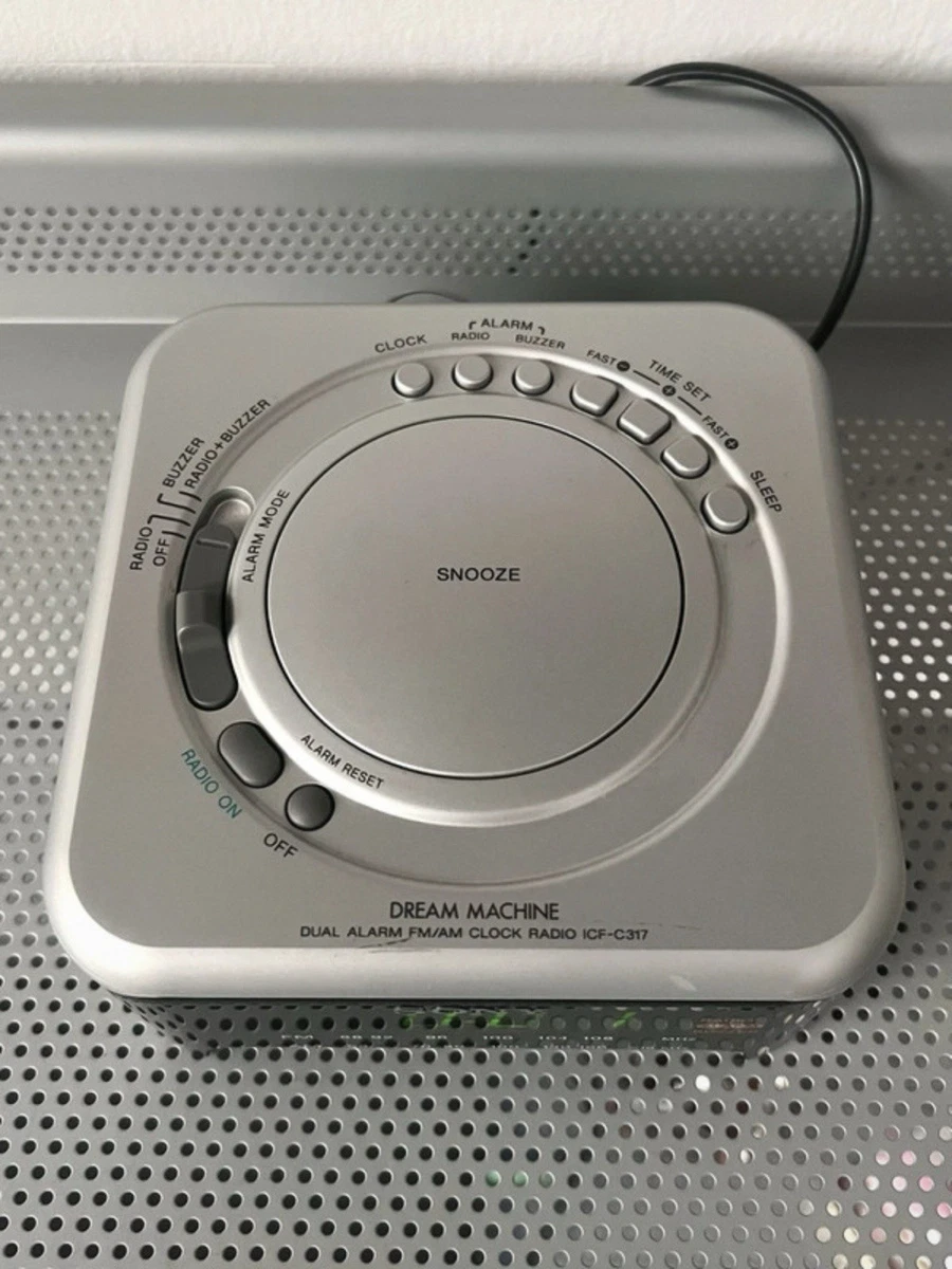 Radio despertador digital Sony Dream Machine ICF-C317 AM/FM doble despertador plateado