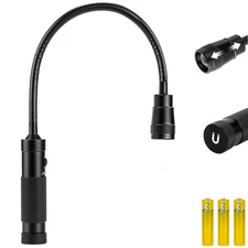 LED Work Light, 500 Lumen Gooseneck Flashlight with Magnetic Base, Zoomable F...