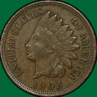 1903 Indian Head Cent Choice Extremely Fine XF+ Coin, Rim Bump #38238