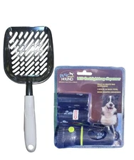 Heart To Tail Cat Litter Scoop & PAHLED Flashlight Bag Dispenser 3 Rolls: 60 Bag