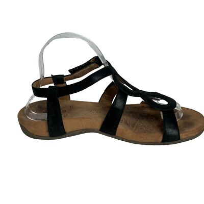 Vionic US 8 UK6 Black Adjustable ankle trap orthopedic comfort Jodie Sandals