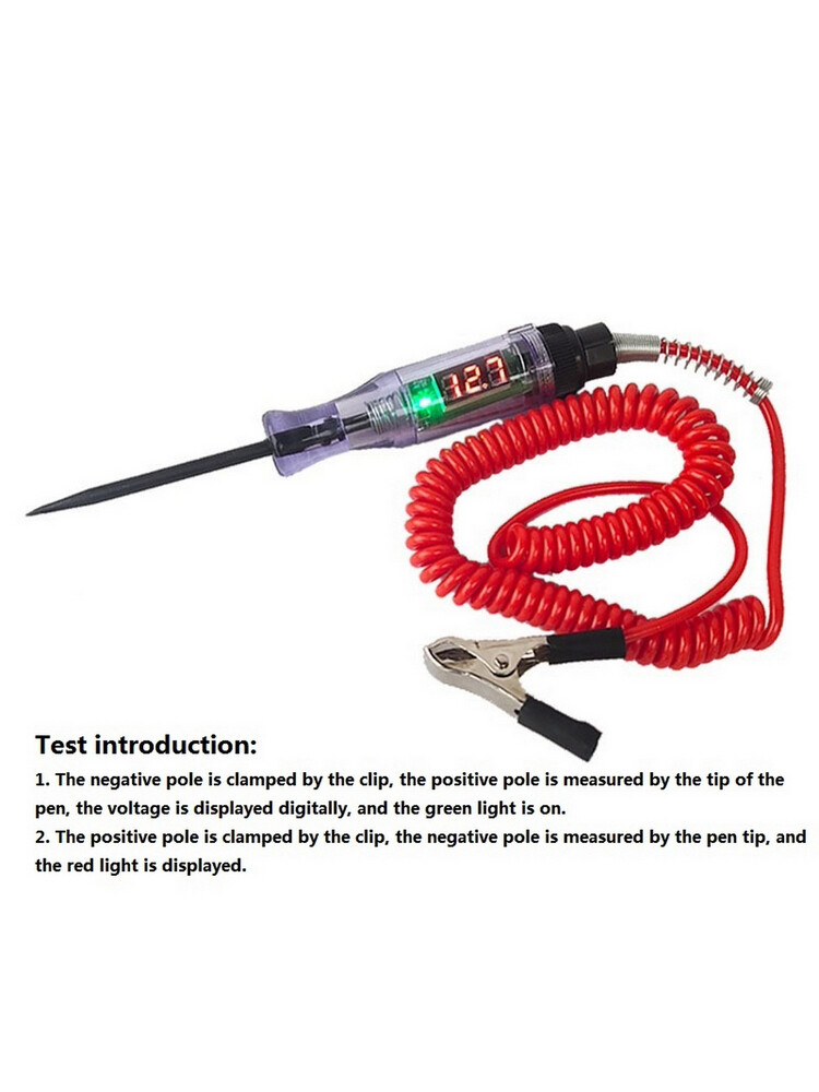 Tester per circuiti auto 6V 12V 24V, tester per relè auto, tester