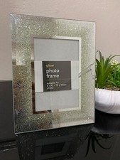 New Golden Glitter Photo Frame 4" x 6" Sparkle Glass Ideal for Memories/Wedding