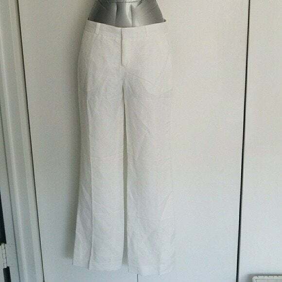 Banana Republic 2 White Linen Pants New eBay