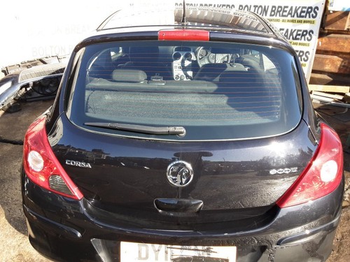 Vauxhall (Opel) Corsa D Schrägheck 2010-2014 3-türige Heckklappe schwarz 20r