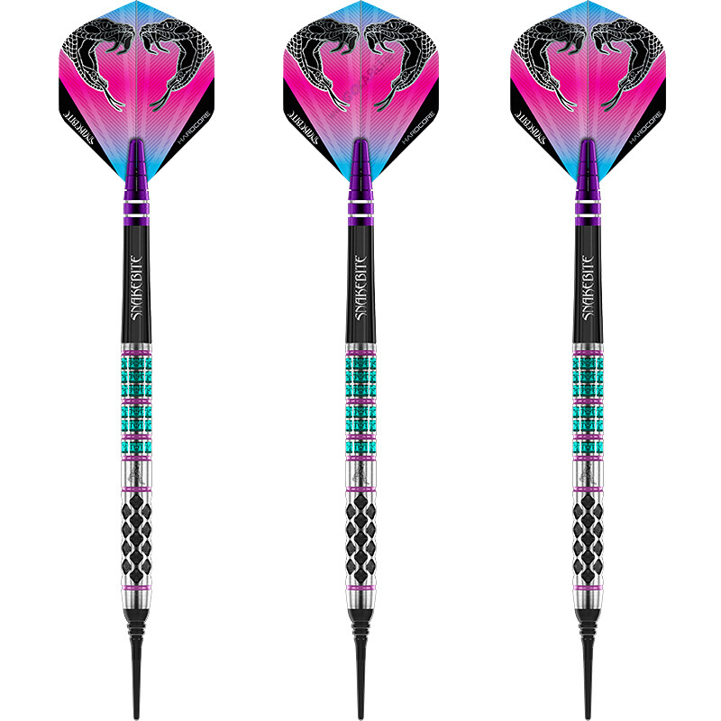 Мягкие дротики Red Dragon Soft Darts Peter Wright Supa Venom с мягким наконечником из 90% вольфрама Softdart