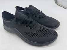 DAMAGED Crocs LiteRide 360 Pacer Sneakers Mens Black Lace-Up Low Top Shoes - 8