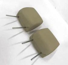 2011 RANGE ROVER SPORT (L320) FRONT LEFT & RIGHT ALMOND LEATHER HEADREST SET-2