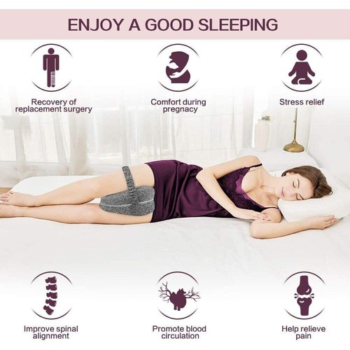 Leg Pillow Orthopedic Knee Pillow Memory Leg Knees Pain Cushion for Side Sleeper - Picture 10 of 13