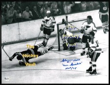 Boston BRUINS Bobby ORR 1970 Cup SIGNED by Blues HALL 11X14 COA Mr. G & HOF/75 !