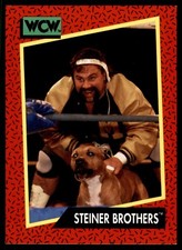 1991 Impel WCW Steiner Brothers #109 Rookie RC Rick & Scott Steiner (2B4)