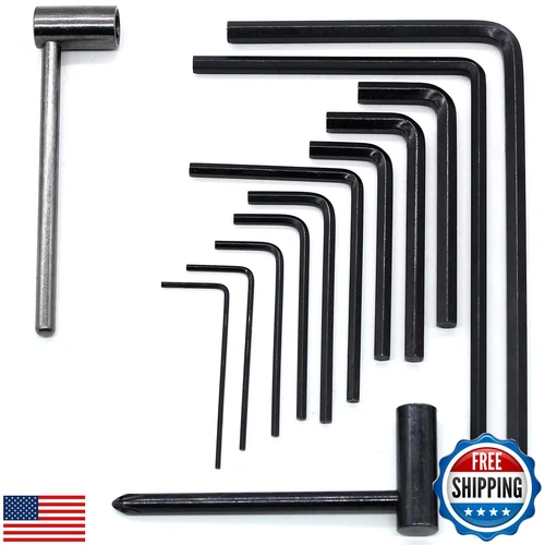 Uenhoy 13 Pcs Guitar Allen Wrench Set, Ball End Truss Rod Wrench 4mm and 5mm 