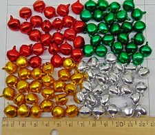 25 50 100 Jingle Bells MIX RED Green GOLD or Silver Christmas 12mm Aluminum 1/2"