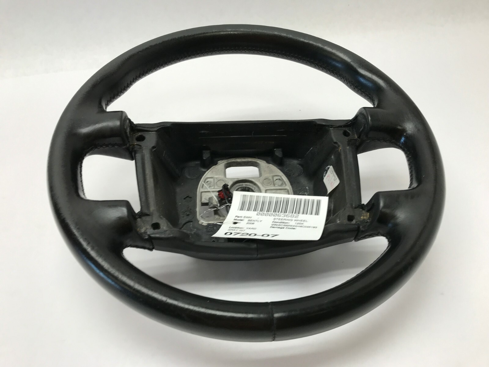 06 07 08 BENTLEY CONTINENTAL FLYING SPUR STEERING WHEEL OEM BLACK SEE PICS