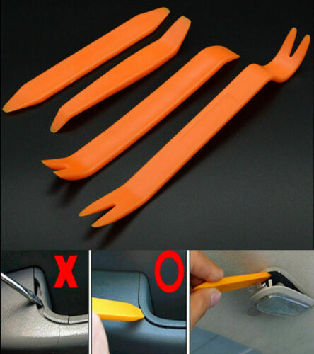 Plastic Trim Removal Pry Tool Set for Car Radio Panel Door Dash Clip Fasteners - Picture 2 of 13