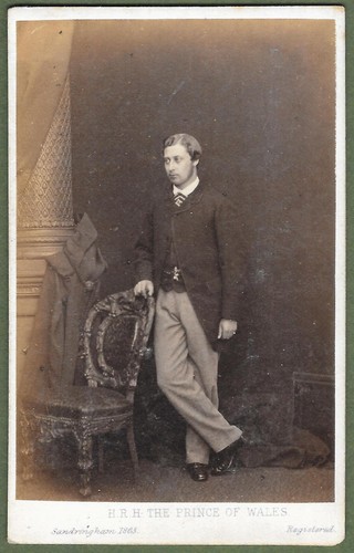 The Prince of Wales, (Later Edward VII). Rare Victorian CDV at Sandringham 1863. - Foto 1 di 2