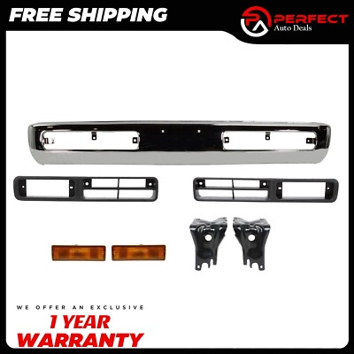 New Front Bumper Kit For 1996-1997 Nissan Pickup Chrome