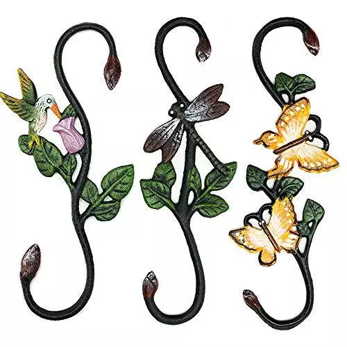 Wrought iron s hooks decorative discount