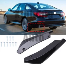 For Honda Accord Rear Bumper Corner Lip Canard Splitter Diffuser Body Kit Black