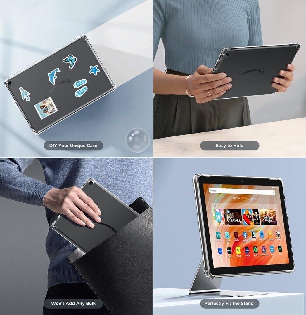 Custodia Tablet TingYR Per Amazon Fire HD 10 Plus (2021) - Cover In Pelle Con Supporto Pieghevole E Protezione Antiurto - Colori Vari (Modello CH-07) - 5