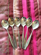 TOP 6 Kaffee-Espresso Löffel  - WMF /BRÜSSEL ?  90er versilbert  -- ca. 11 cm