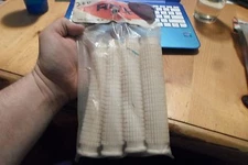 Vintage REX Bike Grips White NOS!!