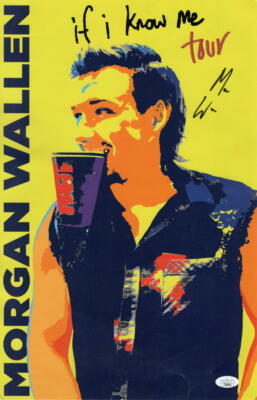 MORGAN WALLEN SIGNED AUTOGRAPH 11X17 CONCERT TOUR POSTER - IF I