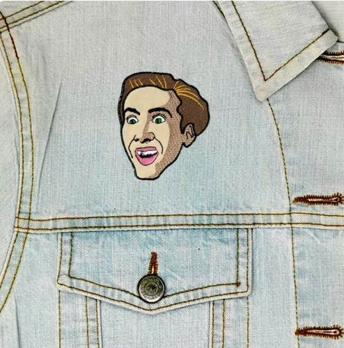 Nicolas Cage Easy Iron On Patch Nähen National Treasure Kick Ass Ghost Rider Crood - Bild 2 von 2