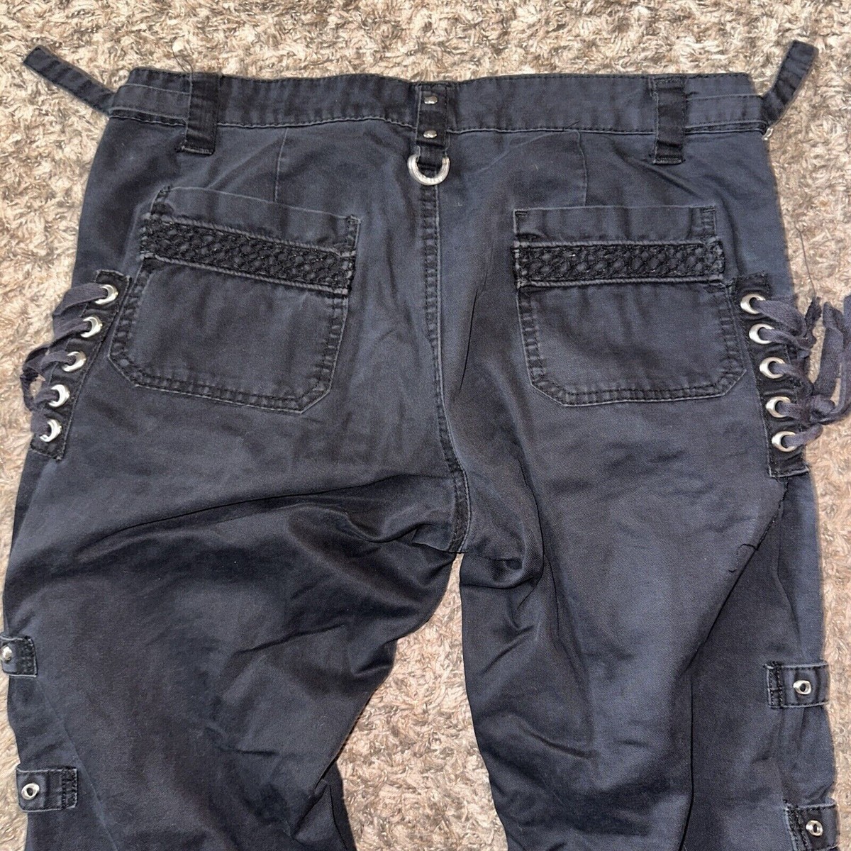 TRIPP nyc Womens Pants 90s 2000s Vintage Lacing Mesh Wide TRIPP nyc Womens Pants 90s 2000s Vintage Lacing Mesh Wide