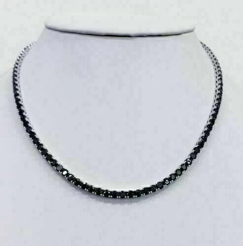 Men's black outlet diamond necklace