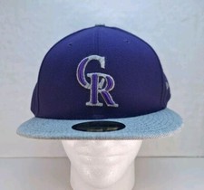 Colorado Rockies Hat Cap 8 Purple Gray New Era 59FIFTY MLB Fiitted Cap