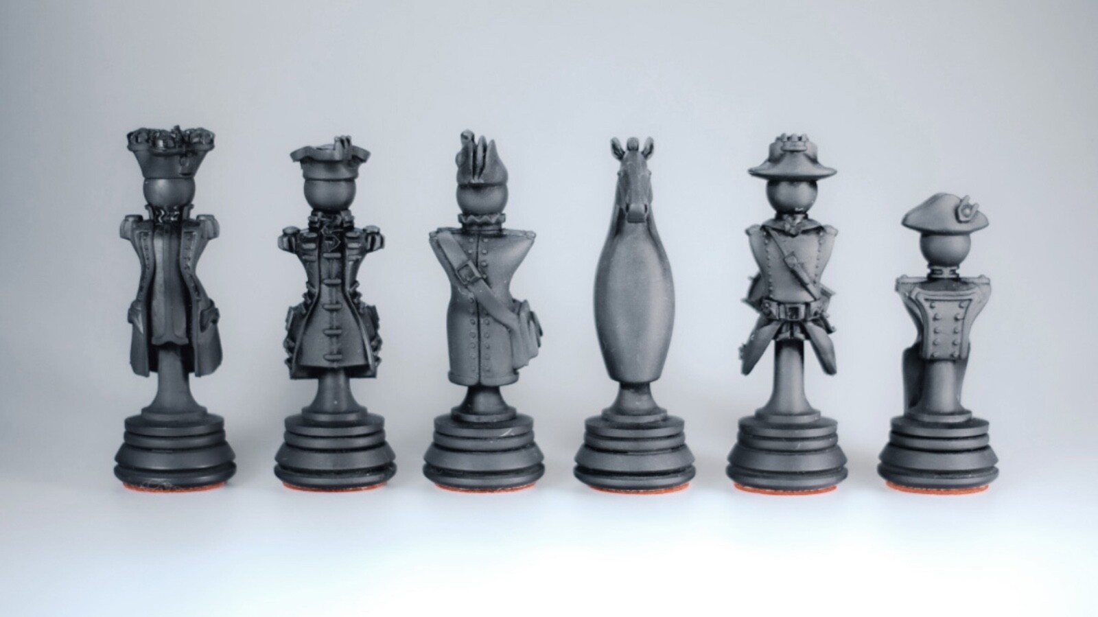 Échecs Renaissance en résine : 32 pièces de collection avec échiquier en bois de noyer
