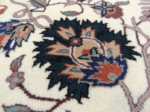 9x12 Tabrize Oriental Area rug wool hand-knotted Gray Navy Rust TEAL Green WOW!! - Picture 11 of 12
