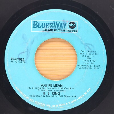 B.B. KING - THE THRILL IS GONE / YOU'RE MEAN - SOUL FUNK 45 | eBay