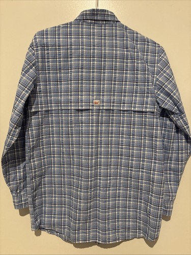 Vineyard Vines Harbor Shirt Button Down Youth L 16-18 Blue & White Plaid - Picture 6 of 10