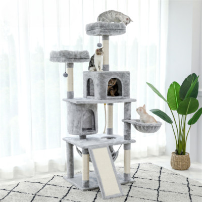 Pet Cat Tree House Condo Playground Stable Cozy For Kitten Multi-Level Tower New