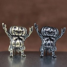 Pumpkin Demon Brass Knife Beads Lanyard Halloween Lanyard EDC Camping Tool