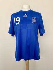 Greece 2008-2009 Home #19 match worn Adidas Hellas FIFA vintage football shirt