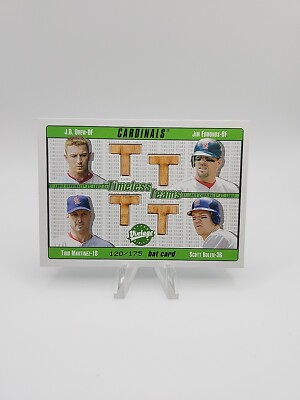 2003 Vintage Timeless Teams Drew/Rolen/Martinez/Edmonds GU Relic Card /175